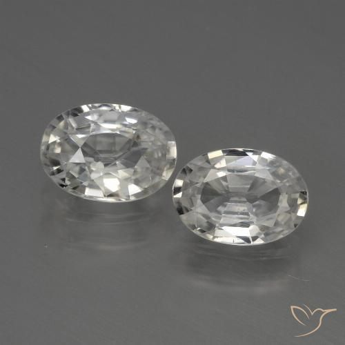 2.36ctw Natural Branco Zircão, oval, VS