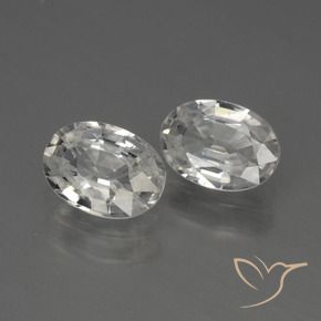 Pedras preciosas de Zircão Branco natural de 2.36 ct, oval, VS