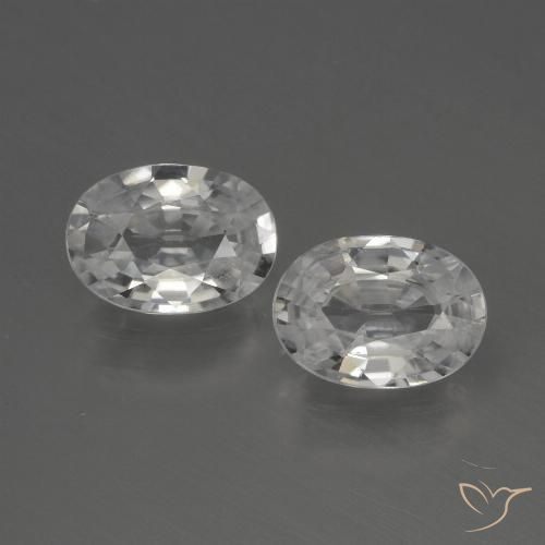 2.29ctw Natural Branco Zircão, oval, VS