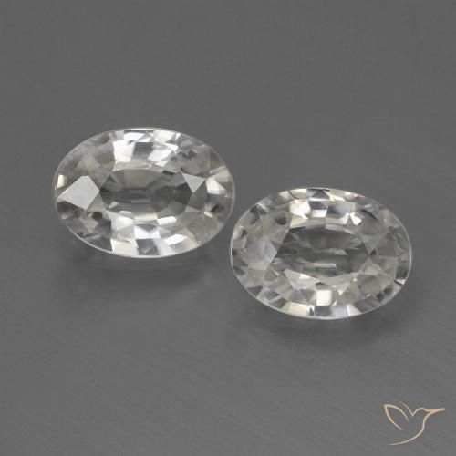 2.28ctw Natural branco quente Zircão, oval, VVS