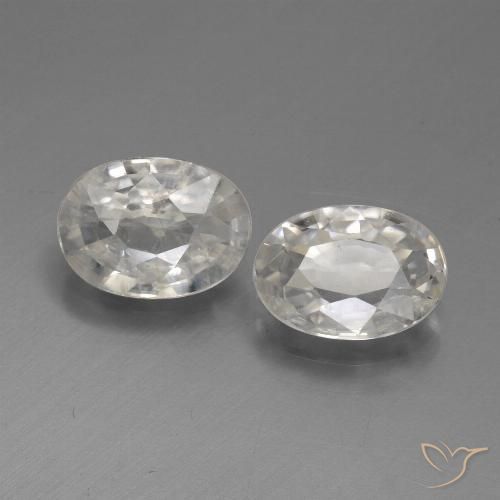 2.07ctw Natural branco quente Zircão, oval, VS