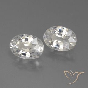 Pedras preciosas de Zircão branco quente natural de 2.30 ct, oval, VS