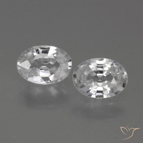 2.26ctw Natural Branco Zircão, oval, VS