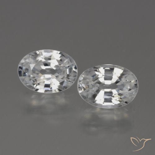 2.51ctw Natural branco quente Zircão, oval, VVS