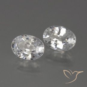 Pedras preciosas de Zircão branco quente natural de 2.51 ct, oval, VVS