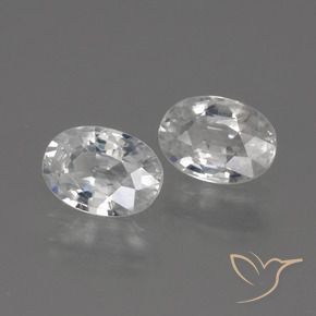 Pedras preciosas de Zircão Branco natural de 2.42 ct, oval, VS