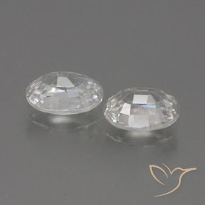 Pedras preciosas de Zircão Branco natural de 2.42 ct, oval, VS