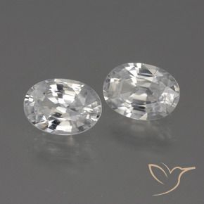Pedras preciosas de Zircão Branco natural de 2.27 ct, oval, VVS