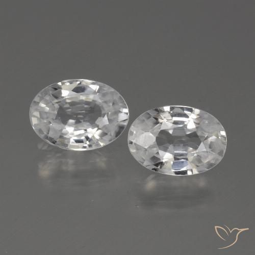 2.33ctw Natural Branco Zircão, oval, VS