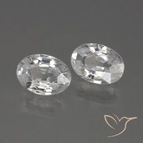 Pedras preciosas de Zircão Branco natural de 2.33 ct, oval, VS