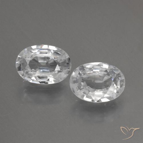 1.93ctw Natural Branco Zircão, oval, VS