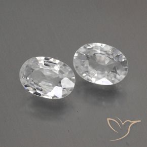 Pedras preciosas de Zircão Branco natural de 1.93 ct, oval, VS