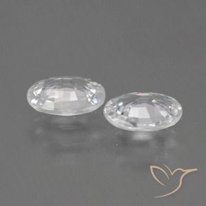 Pedras preciosas de Zircão Branco natural de 1.93 ct, oval, VS