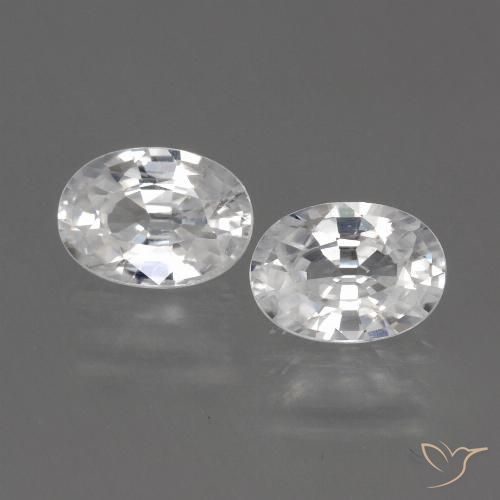 2.56ctw Natural Branco Zircão, oval, VS