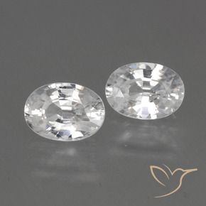 Pedras preciosas de Zircão Branco natural de 2.56 ct, oval, VS