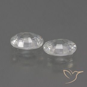 Pedras preciosas de Zircão Branco natural de 2.24 ct, oval, VS