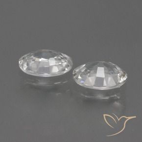 Pedras preciosas de Zircão Branco natural de 2.17 ct, oval, VS