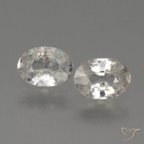 2.27ctw Natural branco quente Zircão, oval, VS
