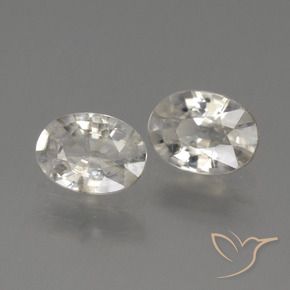 Pedras preciosas de Zircão branco quente natural de 2.27 ct, oval, VS