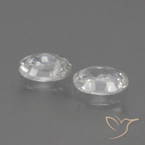 Pedras preciosas de Zircão Branco natural de 2.23 ct, oval, VVS-VS