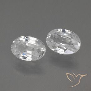 Pedras preciosas de Zircão Branco natural de 2.16 ct, oval, VVS