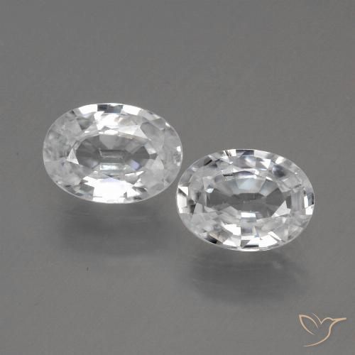 2.37ctw Natural Branco Zircão, oval, VS