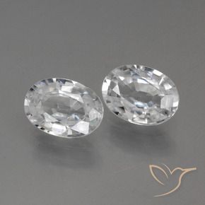 Pedras preciosas de Zircão Branco natural de 2.37 ct, oval, VS