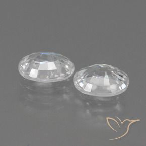 Pedras preciosas de Zircão Branco natural de 2.37 ct, oval, VS