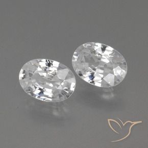 Pedras preciosas de Zircão Branco natural de 2.27 ct, oval, VVS-VS