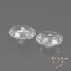 Pedras preciosas de Zircão Branco natural de 2.27 ct, oval, VVS-VS