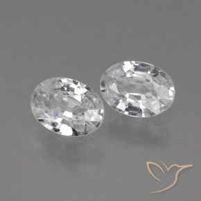 Pedras preciosas de Zircão Branco natural de 2.16 ct, oval, VVS