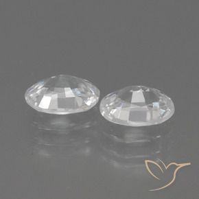 Pedras preciosas de Zircão Branco natural de 2.35 ct, oval, VVS