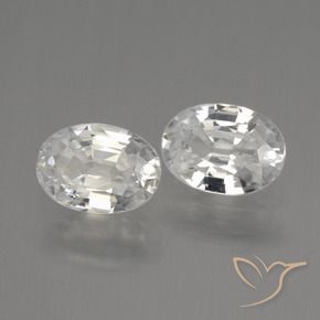 Pedras preciosas de Zircão Branco natural de 2.44 ct, oval, VVS