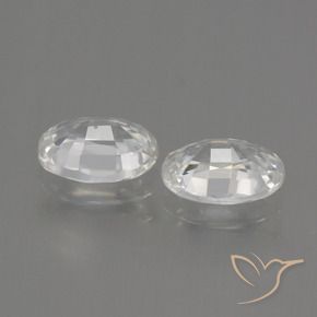 Pedras preciosas de Zircão Branco natural de 2.44 ct, oval, VVS