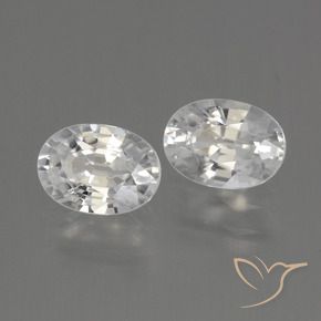 Pedras preciosas de Zircão Branco natural de 2.48 ct, oval, VVS