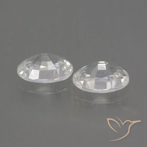 Pedras preciosas de Zircão Branco natural de 2.48 ct, oval, VVS