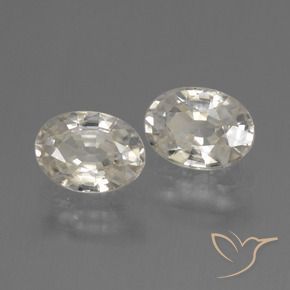 Pedras preciosas de Zircão branco quente natural de 2.62 ct, oval, VVS