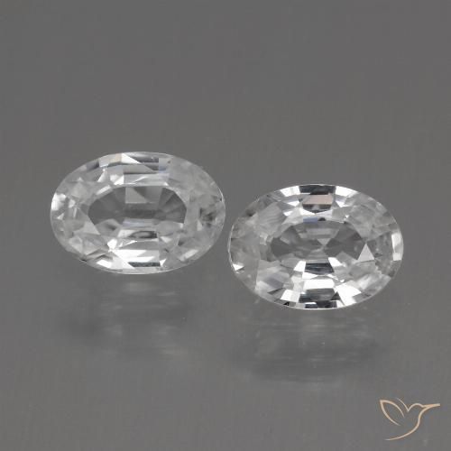 2.21ctw Natural Branco claro Zircão, oval, VVS-VS