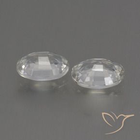 Pedras preciosas de Zircão Branco claro natural de 2.21 ct, oval, VVS-VS