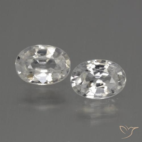 2.30ctw Natural branco quente Zircão, oval, VVS-VS