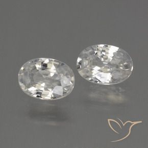 Pedras preciosas de Zircão branco quente natural de 2.30 ct, oval, VVS-VS