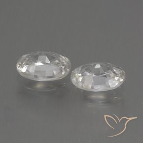 Pedras preciosas de Zircão branco quente natural de 2.30 ct, oval, VVS-VS