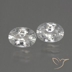 Pedras preciosas de Zircão Branco natural de 2.50 ct, oval, VVS