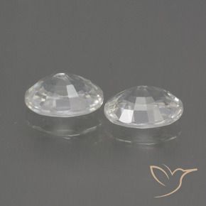 Pedras preciosas de Zircão Branco natural de 2.50 ct, oval, VVS