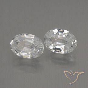 Pedras preciosas de Zircão Branco natural de 2.36 ct, oval, VVS