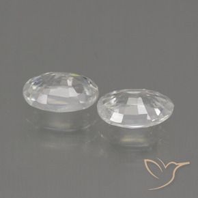 Pedras preciosas de Zircão Branco natural de 2.36 ct, oval, VVS