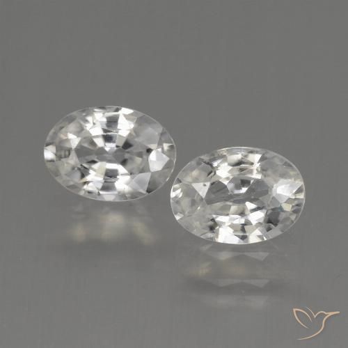 2.18ctw Natural branco quente Zircão, oval, VVS-VS