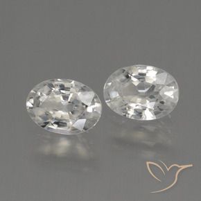 Pedras preciosas de Zircão branco quente natural de 2.18 ct, oval, VVS-VS