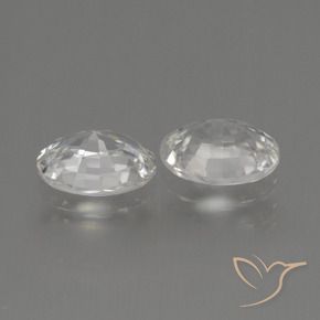 Pedras preciosas de Zircão branco quente natural de 2.18 ct, oval, VVS-VS