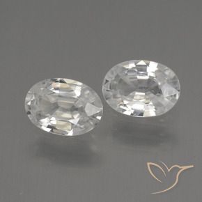 Pedras preciosas de Zircão Branco natural de 2.09 ct, oval, VVS-VS